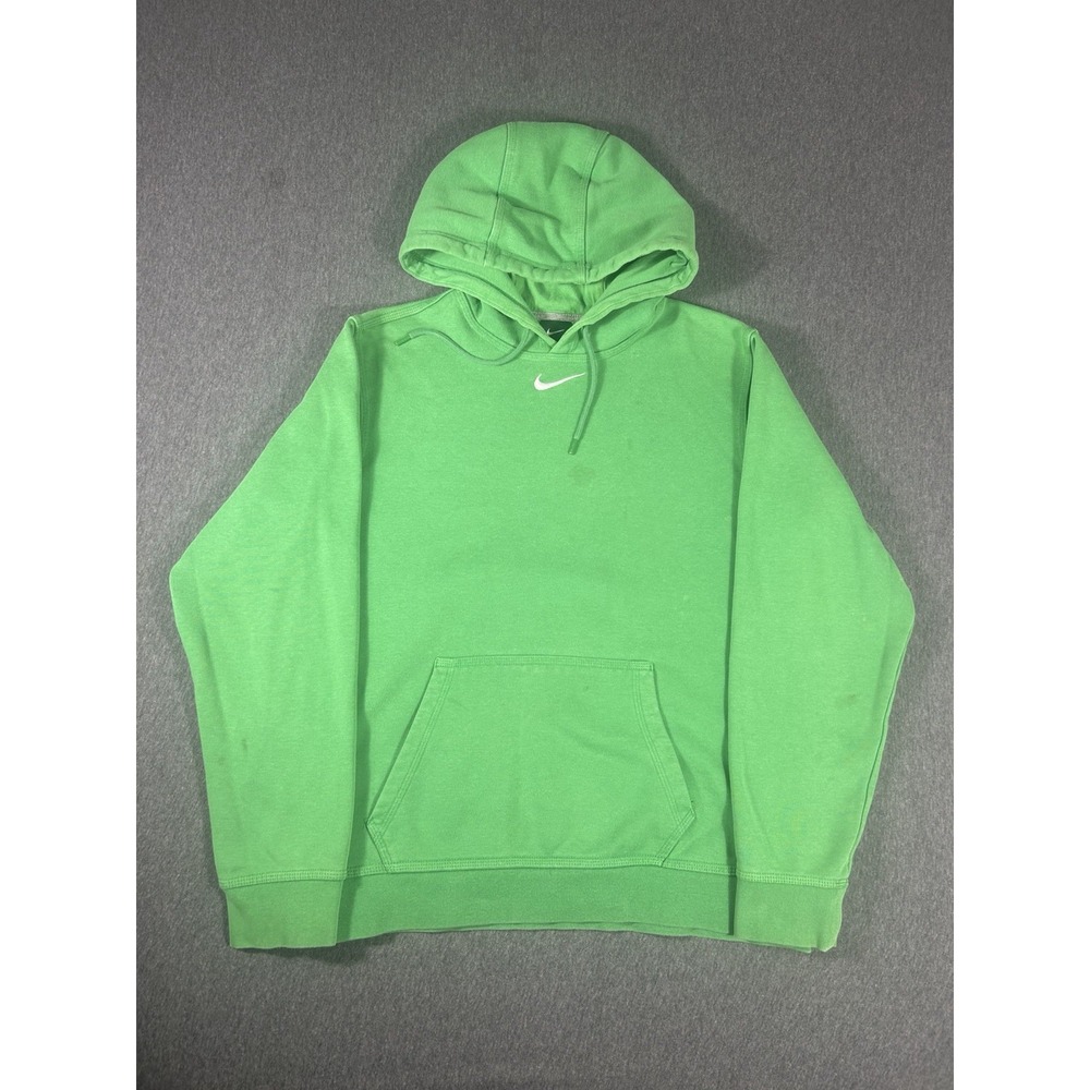 Y2K Nike Center Swoosh Hoodie Green Size Small